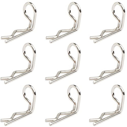 30-Pack 90-Degree Angle 1mm Body Clips Bent Springy Pins WJ07 for All 1/16 1/18 1/20 Scale Model Car Truck Crawler Truck(Silver) - color: Silver, size: 1mm