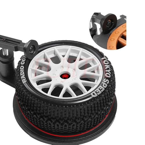fujita RC Car Wheel Tire Cementing Helper Tool Rubber Tire Mounting Glue Tools for 1/8 1/10 1/12 1/16 1/18 RC Car Multi-Function tyre Gluing aid (Black) - color: Black