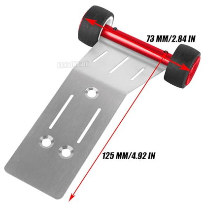 Wheelie Bar Set Upgrades Part for 1/16 Mini Maxx 4WD RTR Brushless Monster Truck (#107154-1),RC Aluminum Wheelie Bar Set Hop Up,Red - color: Red - (Wheelie Bar Set)