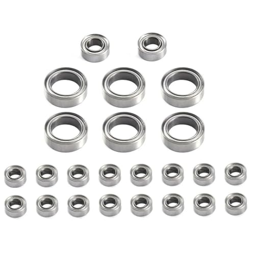 Double Rubber Seal for FMS for FCX24 1/24 RC Crawler Car Upgrade Parts Spare Accessories 24Pcs Steel Ball Bearing Set rc