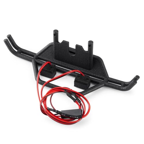 Rc Bumper Models Parts Compatible with HPI for Venture 1/18 RC Crawler Car Upgrade Parts Accessories Metal Front Bumper with Lights Kit