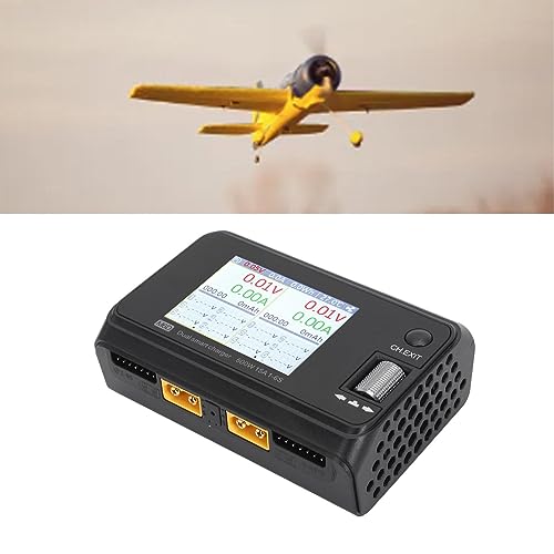 2.4in LCD Display Dual Channel Output Charger 500W DC Smart Battery Balance Charger Lithium Battery
