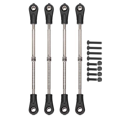 4Pcs Adjustable Rear Upper Suspension Arm Linkage, Metal Tie Rod for 1/10 RC Car Truck, with 93-102mm Range, Compatible with M3 Hex Screws