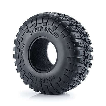 RC Rubber 1.9 Crawler Tires 120MM 4PCS Set for 1/10 Scale SCX10 D90 Wraith 90048 90018 RR10 RC Crawler Car