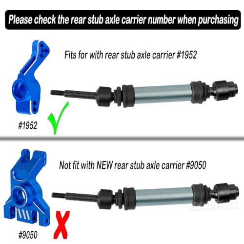 Drive Shaft Axles Upgrades Part for 1/10 Slash 4X4 VXL/Rustler 4X4 VXL/Stampede 4WD VXL,RC Steel #45 Front & Rear 4Pcs Driveshafts CVD w/Hex Hops Up,Titanium - color: Titanium - (Axles)