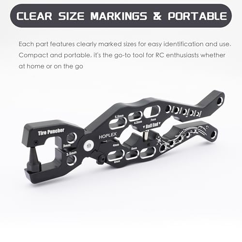 Multi-Function RC Shock Absorber Pliers Tool for 1/10 1/8 Model Car | Clamp Pull Rod Ball Head Pliers for 1/24 1/12 1/10 1/8 Traxxas Arrma,CNC Machined,High Strength