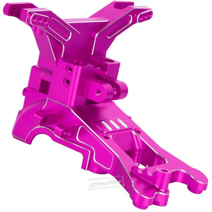 RC Transmission Case Upgrades Part for 1/10 Kraton 4x4 4S V2 BLX,Outcast 4x4 4S V2 BLX,Alloy Aluminium Front Rear Transmission Case Gearbox Case,Pink - color: Pink-front&rear