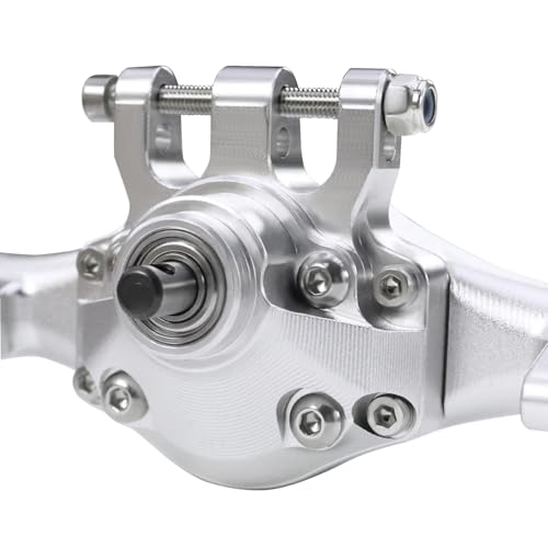 F10T Aluminum Front Rear Straight Axle Complete for 1/10 RC Crawler Axial SCX10 II Vanquish VS4-10 Phoenix F10T Upgrade Parts (Silver Set) - color: Silver Set