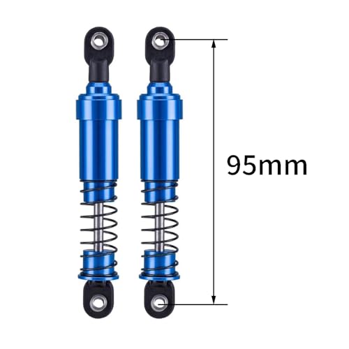 75mm-115mm Big Bore Shocks, RC Crawler Shocks for 1/10 RC Crawler LCG Chassis Gspeed V3 Element Enduro SCX10 TRX4 Gamde R1 Comp Builds DIY (Blue 95mm 2pcs) - color: Blue 95mm 2pcs