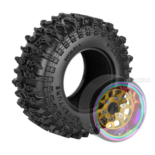 RC 1.3 Soft Silicone Rubber Wheel Tires for 1/18 TRX4M/Ascent-18/FMS 1/24 SCX24 RC Crawler,1.3" Soft Mud Terrain/Rock Crawling/Swamp Claw Mud Terrain/Road RC Tires 4Pcs,Style (B) - style: 4Pcs 1.3 Rubber Wheel - (B)