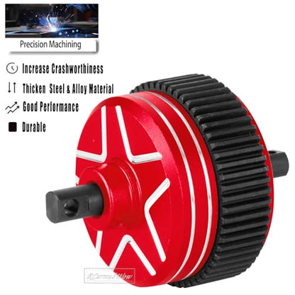 RC Differential Upgrades Part for 1/10 Drag Slash Chevrolet C10 & F0rd Mustang(Only for 272R Transimission),Alloy Aluminium w/Steel Gear Diff Hops Up,Replace #9480,Red - color: Red(for 2wd)