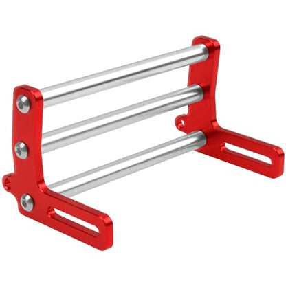 ShareGoo Aluminum Front Bumper Compatible with 1/10 RC Car Crawler Chassis Gspeed LCG TRX4 SCX10 Dodge Power Wagon Cliffhanger Body Shell (Red) - color: Red
