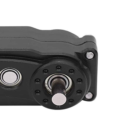 1/10 RC Transfer Case Replacement, Metal Chassis Frame Accessory, CNC Machined Aluminum Alloy Gearbox for 313mm Wheelbase Crawler Car, High Performance Upgrade Part with Anodized S (Black) - color: Black