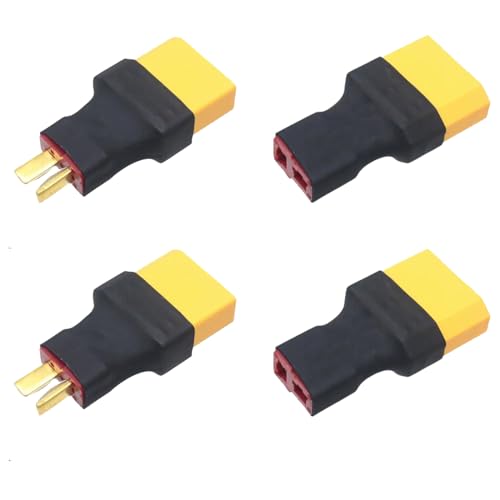 2 Pairs XT90 to T-Plug Connector RC Male Female Adapter for RC Car Plane Lipo Battery ESC - size: XT90 to T-Plug