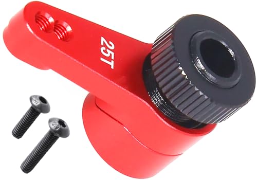 Aluminum 25T Steering Servo Arm Horn Upgrade for Axial 1/10 RBX10 SCX10 90046 Capra 1.9 UTB LOSI 1/8 LMT Solid AXLE 4WD Monster Truck LOS04022 RC Car