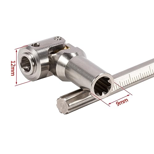 SCX10 Drive Shaft 2pcs 68-229mm Cut to Length Stainless Steel Driveshaft for 1/10 RC Crawler LCG Rig Sportys Scalers GSPEED Capra SCX10 Pro Element DIY SCX10 (Cut-to-Length Driveshaft Set Black)