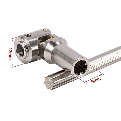 SCX10 Drive Shaft 2pcs 68-229mm Cut to Length Stainless Steel Driveshaft for 1/10 RC Crawler LCG Rig Sportys Scalers GSPEED Capra SCX10 Pro Element DIY SCX10 (Cut-to-Length Driveshaft Set Black)