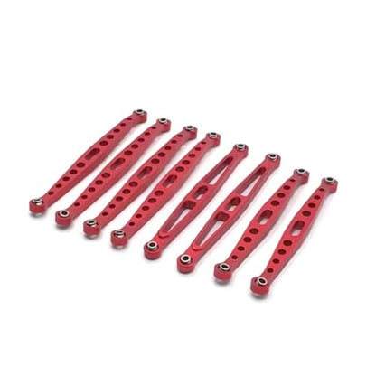 Rc Upgrade Spare For ZP 1001 1002 1003 1004 1/10 Remote Control Metal Modified Connecting Pull Rod Links RC Crawler For Climbing Car Upgrade Parts(Red) - color: Red