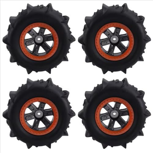 Compatible with Traxxas 104009 104001 for XLH 9125 1/10 RC Truck Upgrade Parts Accessories 4PCS Sand Snow Tire Wheels RC Assortment