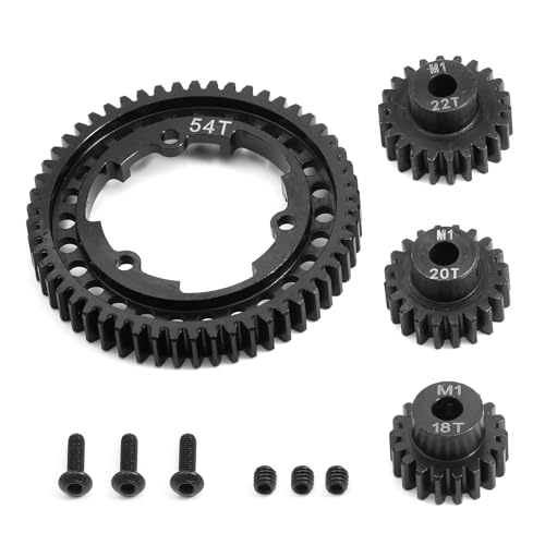 54T Spur Gear 18T 20T 22T Pinion Gears 1.0M Hardened Steel for Traxxas XMAXX XRT XO-1 Maxx E-REVO 2.0 VXL Upgrade Parts