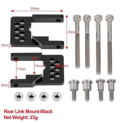 RC Car Toys For Tamiya CC01 1/10 Metal Front Rear Shock Towers Mount Pull Link Rod Mounts Steering Set RC Drift Truck Car Parts(Link Mount-Black) - color: Link Mount-Black