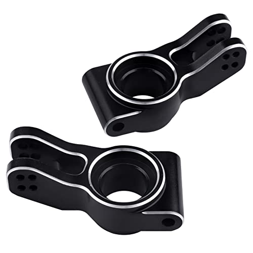 Aluminum Front Steering Blocks & Rear Hubs Stub Axle Carriers Knuckles for 1/8 ARRMA Typhon 6S, 1/7 Infraction Limitless Mojave 6S BLX Upgrades, Replaces AR330187 AR330193 (Black)