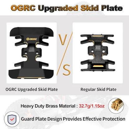 OGRC 32g Brass Skid Plate Heavy Counterweight Center Gearbox Mount for Axial SCX24 Deadbolt C10 JLU Gladiator Bronco 1/24 RC Upgrade Parts