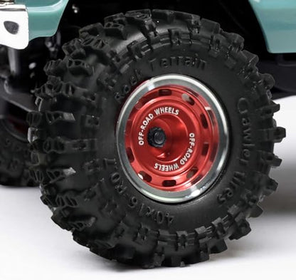 0.7” FS6 Super Soft Crawler Tires, 40×16mm Micro Scale Rubber Tires with Foam Inserts, Compatible with Axial SCX30 Redcat Ascent-32 1/30–1/32 RC Crawler Upgrades (4PCS)