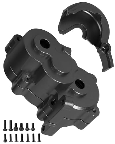Center Gearbox Transmission Case Upgrades Part for 1/16 E-Revo/Mini Slash/Mini Summit,Aluminum Gearbox Differential Housings Hops Up,Black - color: Black/(for E-revo)