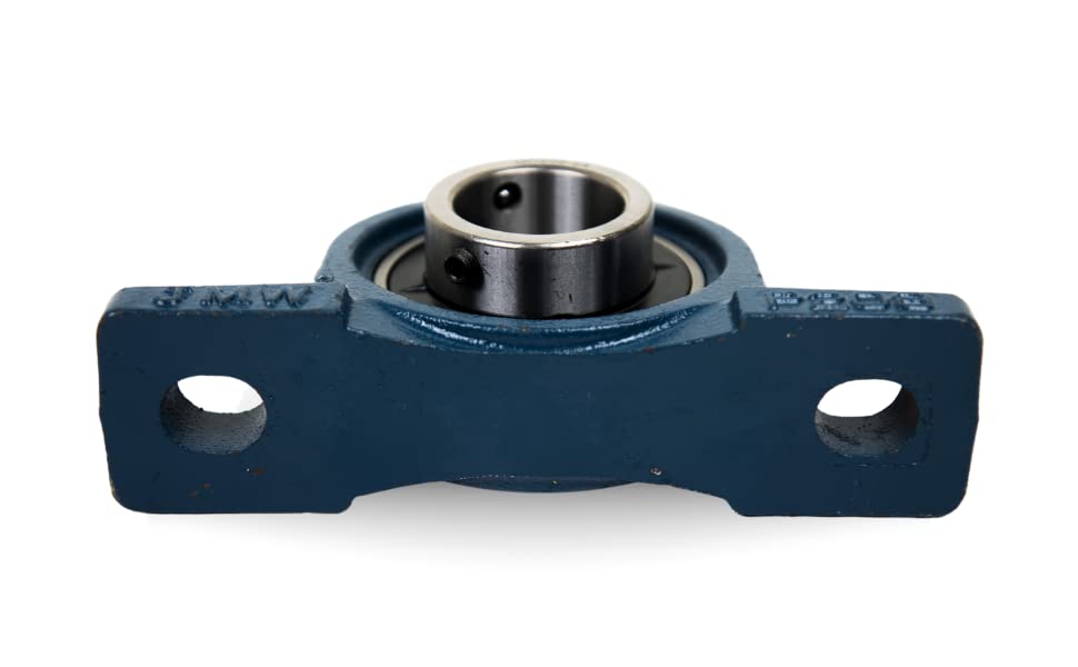 UCP205-16 Pillow Block Bearing (2 Pack), 1 inch Bore, 2 Bolt Flange Mounted, Solid Cast Iron Base, Self-Alignment - size: UCP205-16
