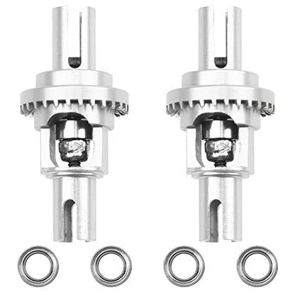 2Pcs Vgoohobby Metal Ball Differential W/Bearing Upgrade Part Compatible with WLtoys 1/28 K969 K979 K989 K999 P929 P939 MINI-Q MINI-Z AWD IW04 RC Car (Silver) - color: Silver