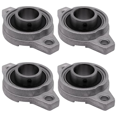11/16 inch Pillow Block Bearing 4Pcs, 17mm ID Mounted Pillow Block Bearings, Zinc Alloy Steel Mounted Flange Bearing, Self Alignment, KFL003 - size: 11/16"(KFL003)