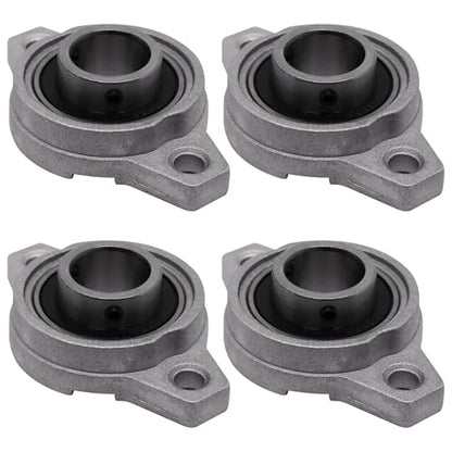 11/16 inch Pillow Block Bearing 4Pcs, 17mm ID Mounted Pillow Block Bearings, Zinc Alloy Steel Mounted Flange Bearing, Self Alignment, KFL003 - size: 11/16"(KFL003)