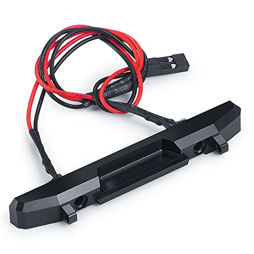 RC-Hub Metal Front & Rear Bumper Set with LED Lights for 1/24 Axial Scx24 AXI00002 Deadbolt RC Crawler Car