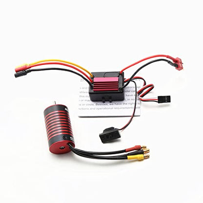 HUIOP 3200KV Brushless Motor, Waterproof 2838 4400KV Brushlessc Motor & 35A Brushless ESC Replacement for 1/14 1/16 SCY/HSP/Trax4/HPI Car Truck - size: 4400KV