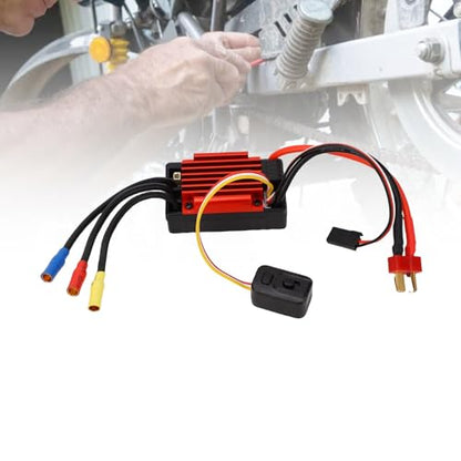 Jeanoko RC Brushless ESC Multi Guard Rain Proof Speed Controller for 1/10 Trucks Quads, ESC for Racing Cars, 4-9 NiMH Battery