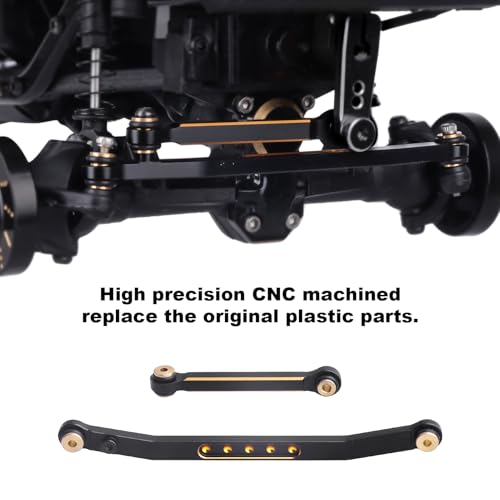 Aluminum Steering Rod Tie Links Linkage Set for Axial SCX24 1/24 RC Crawler, Metal Steering Link Rod Upgrade, Compatible with C10 JLU Deadbolt Gladiator Bronco