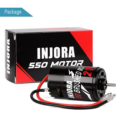 INJORA 550 Brushed Motor for Axial SCX10 AXI03007 JL 90046 TRX4 TRX6 (21T) - size: 21T