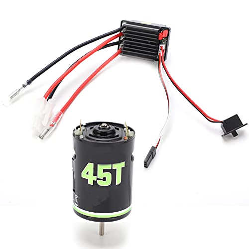 VGEBY RC Motor 540 Brushed Motor 320A ESC Combo Set for SCX10 / TRX4 D90 / / GEN8 RC Crawler - color: 45T