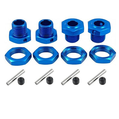 17mm Aluminum Wheel Hex Nut Kit for ARRMA Typhon Mojave Felony 6S (Blue) | 1/8,1/7,Infraction,Limitless,ARAC9416 ARAC9763 ARA311035,CNC Machined,High Strength,Precision Fit,Wear Resistant - color: Blue