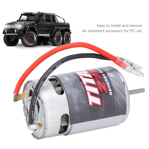 21T 550 RC Motor High Torque Brushed Motor 14.4V for 1/10 RC Car Crawler TRX6 Axial SCX10 Replacement Parts Silver