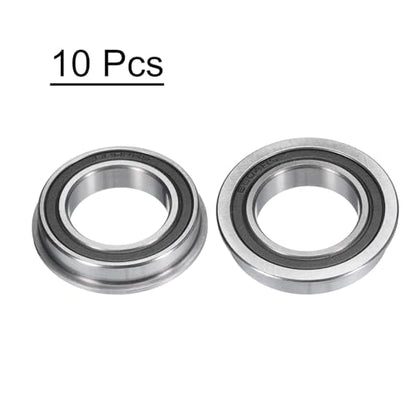 uxcell F6804-2RS Flanged Ball Bearing 20x32x7mm Double Sealed Chrome Steel Flange Bearings, 10pcs - size: F6804-2RS 20x32x7mm