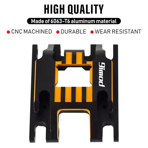 Aluminum Skid Plate Transmission Mount for TRX4M 1/18 with Hex Wrenchesa | Black Skid Plate Rc Car for K10 High Trail,F150,Bronco,Defender - color: Black&orange