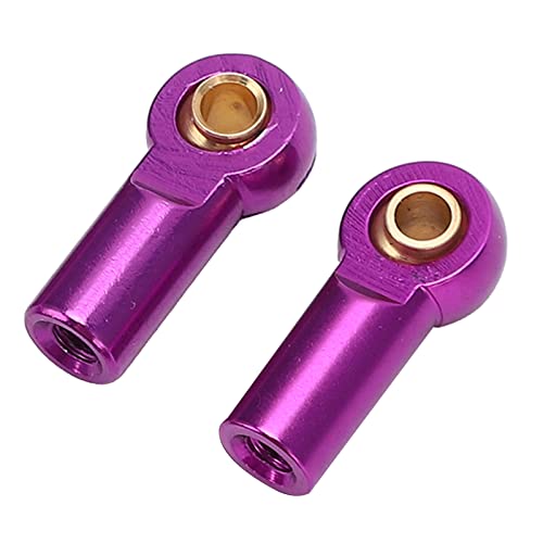Pissente RC Link Rod Ends Aluminum Alloy M3 Ball Head Set 10pcs 19mm for AXIAL SCX10 1 10 RC Crawler Car Easy Installation Precise Fit Stable Steering Upgrade Parts (Purple) - color: Purple