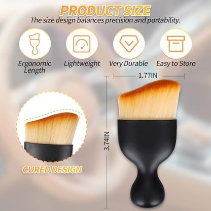 2PCS Car Interior Dust Brush,Soft Microfiber Bristles, Car Detailing Brush Cleaning Brush, Dust Brush Car Interior Cleaning Tool for Car Vents, Dashboards, and Home Use - size: 2PCS