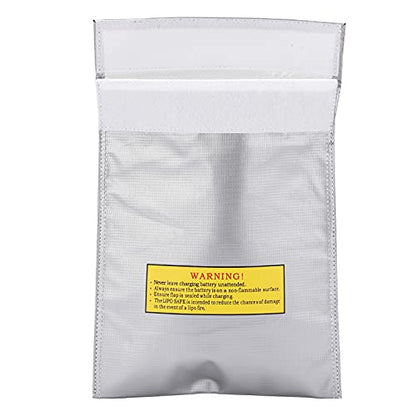 Lipo Battery Explosion Proof Bag, Fireproof Lithium Battery Safe Guard Bag, Nylon Charging Storage for Safe Storage, Silver - size: Silver