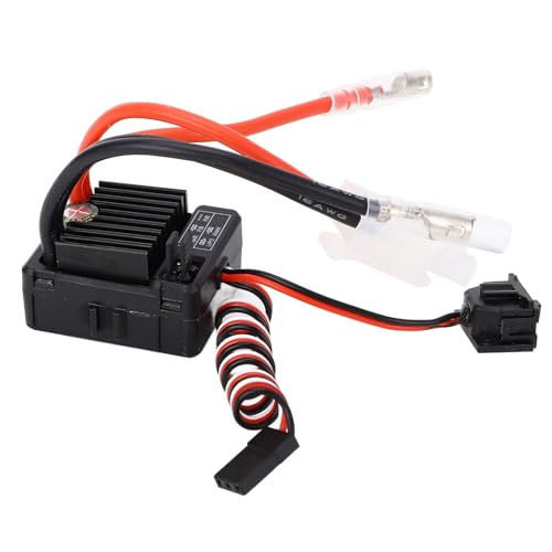 60A Brushed ESC Speed Controller, Water Proof Dust Proof Electronic Speed Controller for 1/10 RC Cars Boats