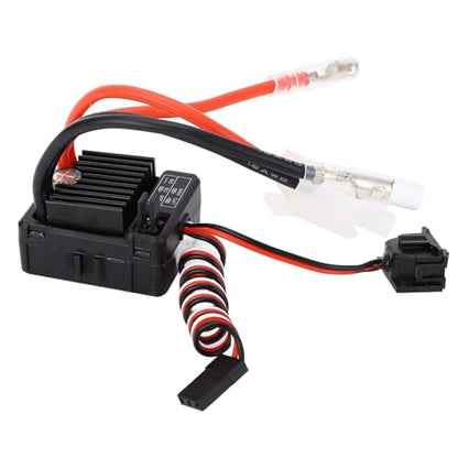 60A Brushed ESC Speed Controller, Water Proof Dust Proof Electronic Speed Controller for 1/10 RC Cars Boats