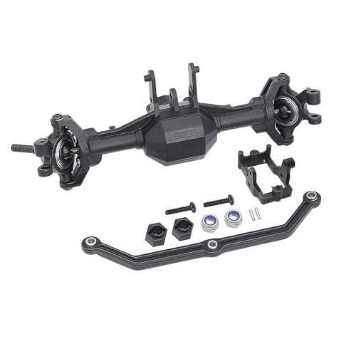 TRX4M Axles Complete Set- TRX4M Front & Rear Straight Axle Assembly Direct Fit for TRX-4M 1/18 RC Crawler (Fits Bronco/F150) - OEM Replacement & Upgrade Parts (Differential Cover-1) - style: Differential cover-1