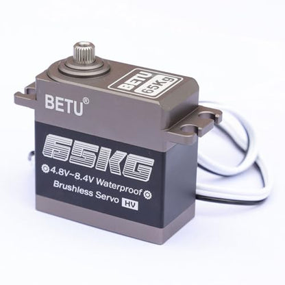 65KG Servo Motor High Torque Metal Gear for 1/6 1/8 1/10 1/12 RC Car | Waterpoof, Brushless Servo, Standard Size, Quiet, Great digital Servo for RC Robot Boat